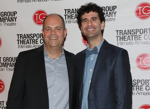 Brad Oscar and John Cariani of Something Rotten! showed their support for Transport Group.