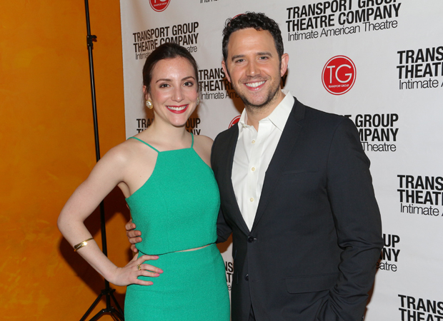 Jessica and Santino Fontana help cheer on Transport Group.