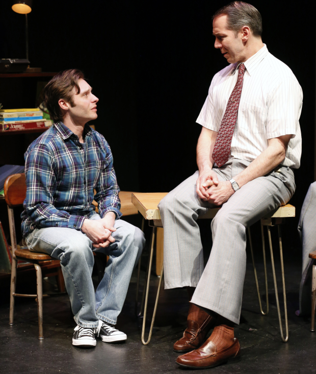 Bobby Steggert and Paul Niebanck star in Anna Ziegler&#39;s Boy, directed by Linsay Firman, for Keen Company at the Clurman Theatre.
