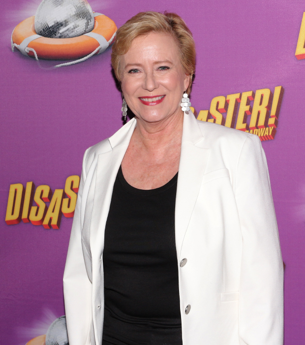 Eve Plumb smiles for the cameras before the show.