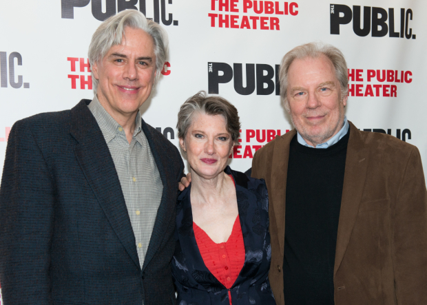 Annette O&#39;Toole&#39;s husband, Michael McKean, joins her and Jeff McCarthy for an opening night snapshot.