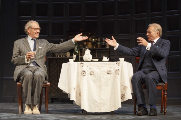 Ian McKellen and Patrick Stewart in the 2013 Broadway production of Harold Pinter&#39;s No Man&#39;s Land.