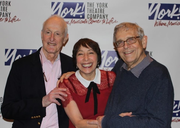 David Shire smiles with his wife Didi Cohn, and Richard Maltby, Jr.