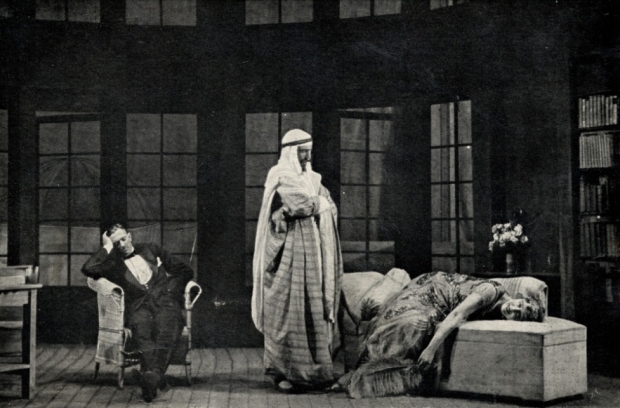 George Bernard Shaw&#39;s Heartbreak House is a comedy that, when well-produced, has a dizzying effect on our moral sense. Above: A scene from the 1921 British production of Heartbreak House at the Court Theatre, with Eric Maturin as Randall Utterword, James Dale as Hector Hushabye, and Edith Evans as Lady Utterword.