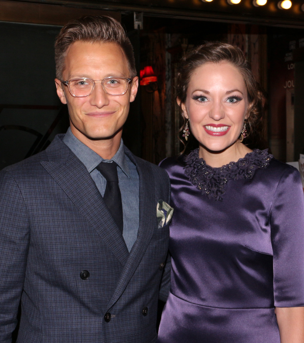 It&#39;s date night for Nathan Johnson and Laura Osnes.