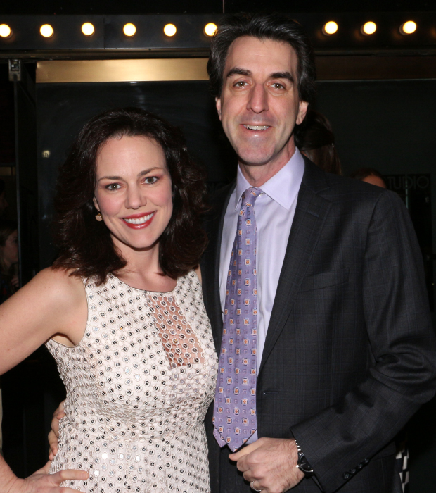 Georgia Stitt and Jason Robert Brown head into Studio 54 to see She Loves Me.