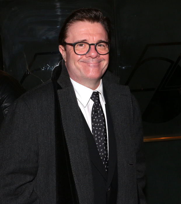 Nathan Lane arrives for another opening night on Broadway.