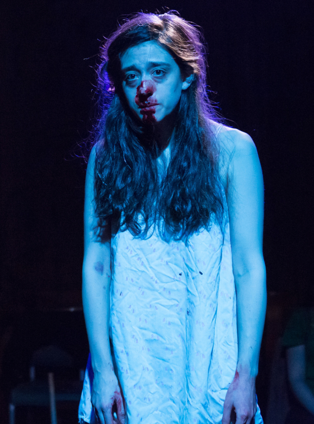 Kate Thulin as Tana in Adam Rapp&#39;s Wolf in the River at the Flea Theater.