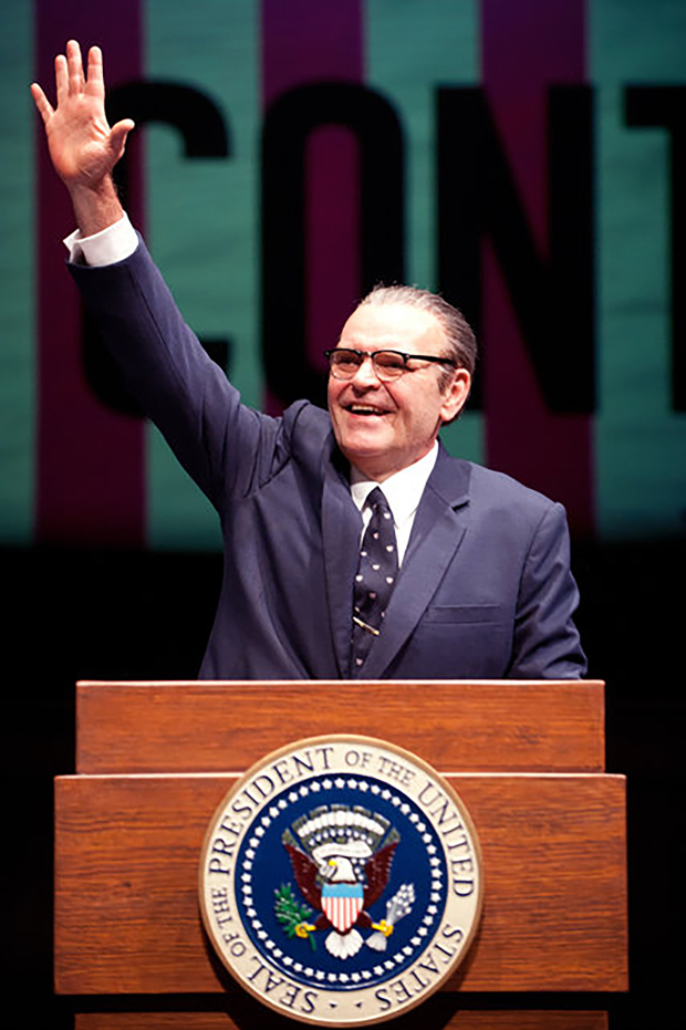 Jack Willis in costume as LBJ in All the Way, beginning performances at Arena Stage April 1.