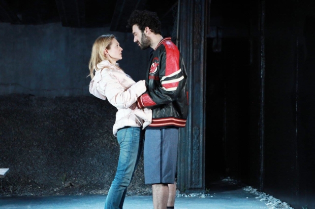 Marin Ireland and Morgan Spector star in Ironbound at Rattlestick Playwrights Theatre.