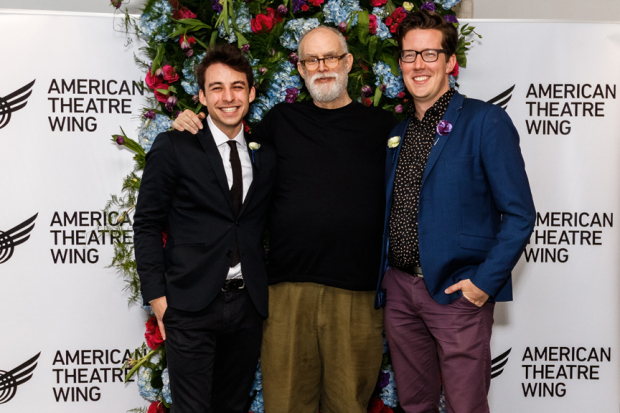 William Finn (center) joins Nikko Bensonand Sam Salmond for a photo.