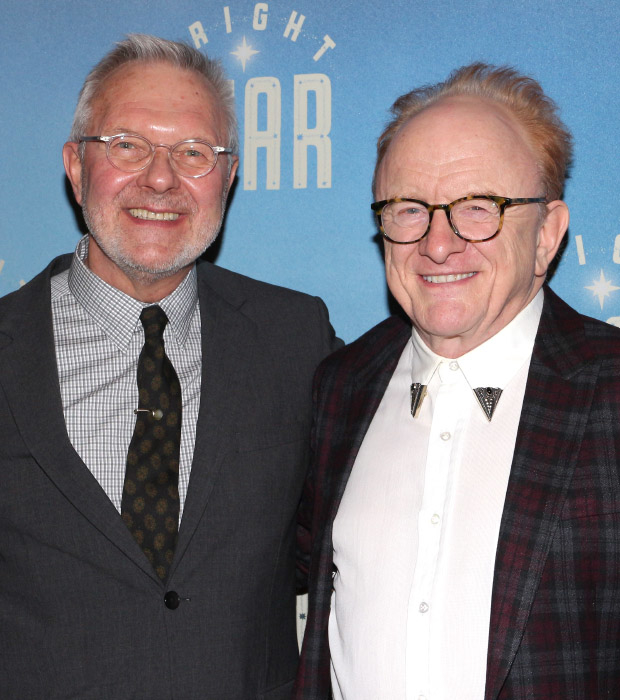 Bright Star director Walter Bobbie takes a snapshot with the show&#39;s legendary musical supervisor, Peter Asher.