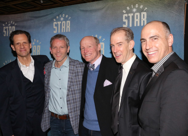 The men of Bright Star: Michael X. Martin, STephen Bogardus, Stephen Lee Anderson, William Youmans, and William Michals.