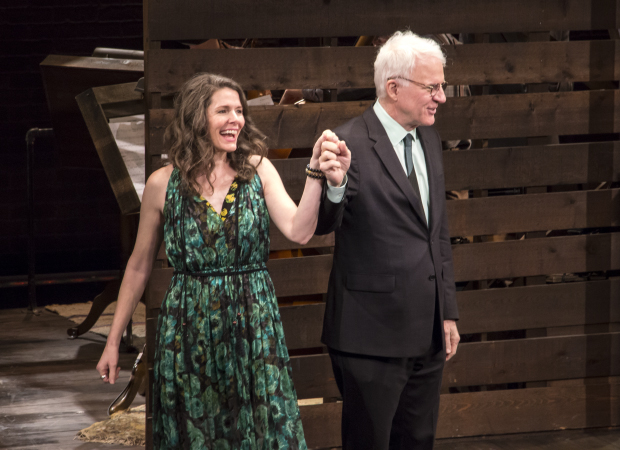 Edie Brickell and Steve Martin come out for a curtain call.