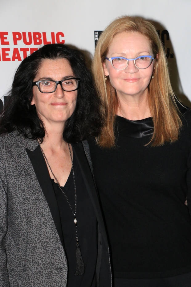 Stage and screen great Joan Allen joins Head of Passes director Tina Landau for a photo.
