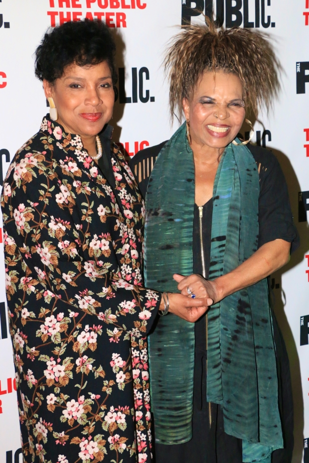 Phylicia Rashad joins for colored girls playwright Ntozake Shange at the afterparty.