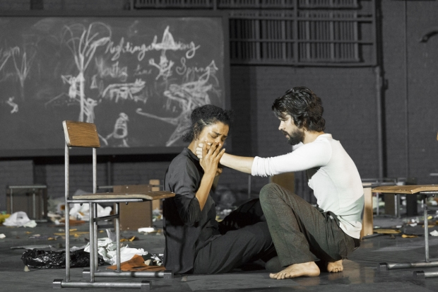 Sophie Okonedo and Ben Whishaw play Elizabeth and John Proctor in The Crucible.