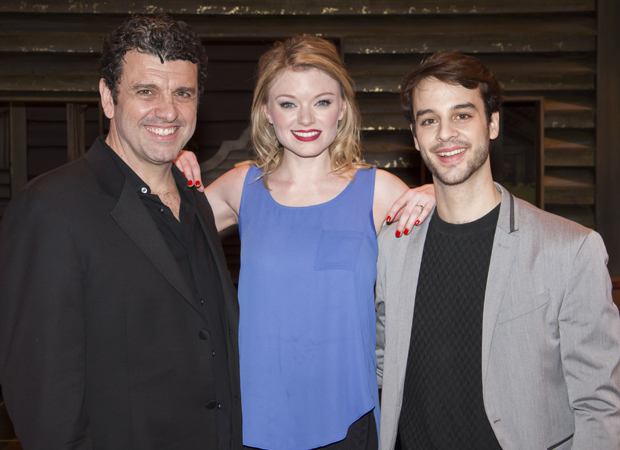 Bradley Dean, Ruby Lewis, and Ryan Vona lead the cast of Paramour at the Lyric Theatre.