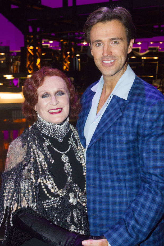 Glenn Close as Norma Desmond with Michael Xavier as Joe Gillis.