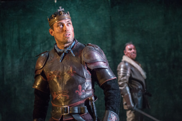 Alex Hassell as King Henry in the Royal Shakespeare Company production of Henry V, directed by Gregory Doran, at Brooklyn Academy of Music.