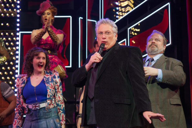Kinky Boots scribe Harvey Fierstein joins the cast on stage to celebrate.