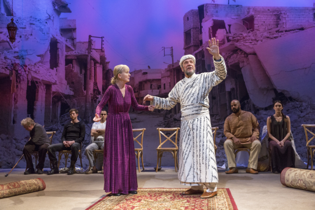 Caroline Lagerfelt and F. Murray Abraham star in Gotthold Ephraim Lessing&#39;s Nathan the Wise, directed by Brian Kulick, at Classic Stage Company.