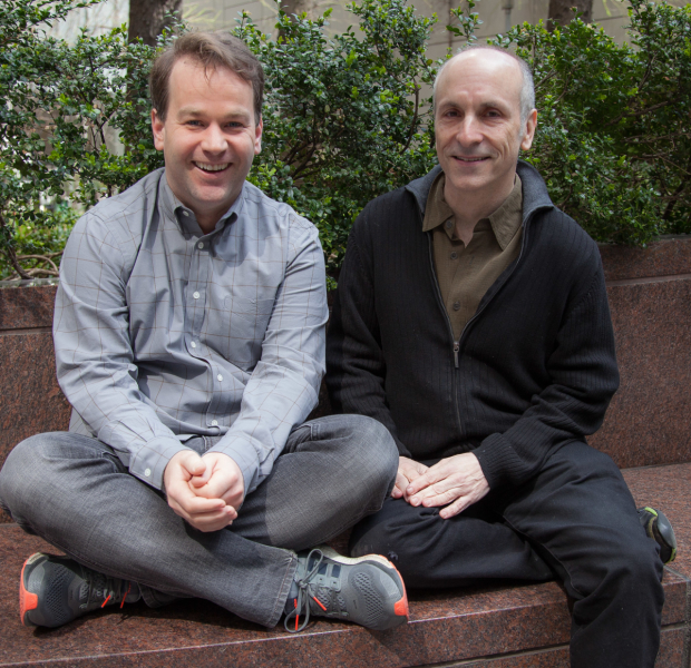 Mike Birbiglia and Seth Barrish collaborate on Thank God for Jokes at the Lynn Redgrave Theatre.