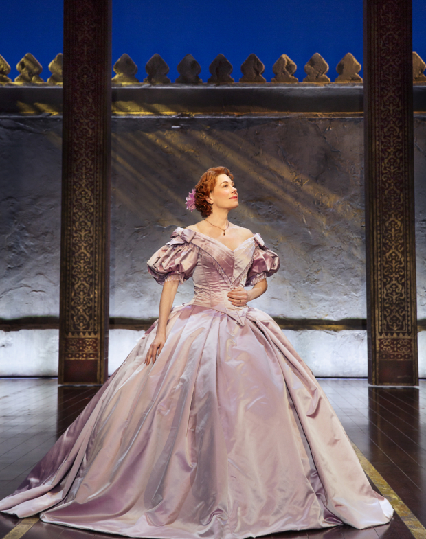 Marin Mazzie in costume at the Vivian Beaumont Theatre. 