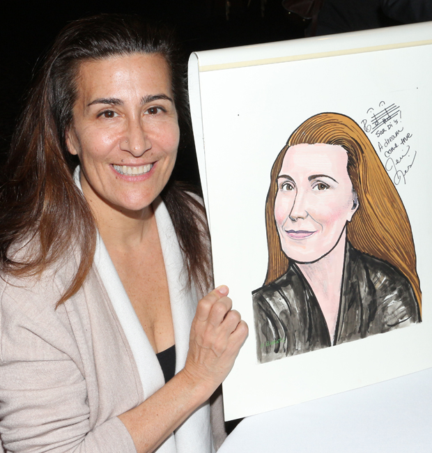 Jeanine Tesori is excited to have a Sardi&#39;s caricature.
