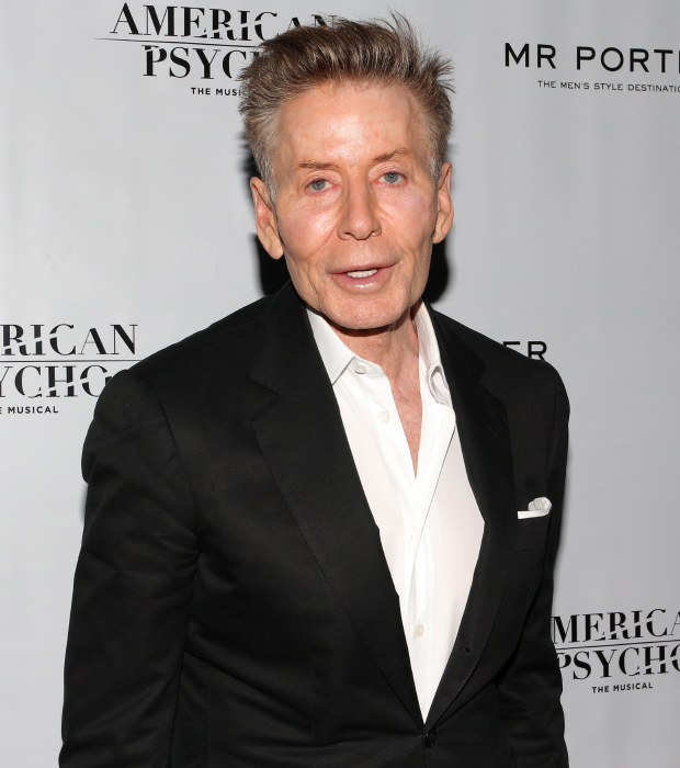 Calvin Klein arrives to see a fashionable Broadway show.