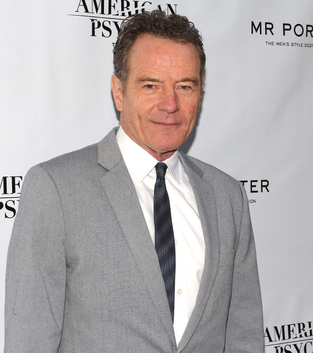 Tony winner Bryan Cranston poses for photos on his way into American Psycho.