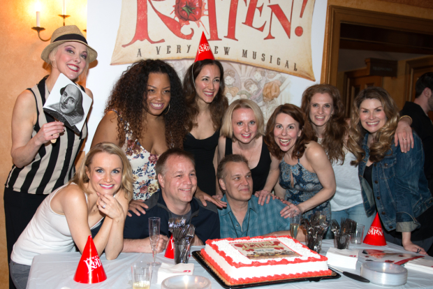 The ladies of Something Rotten! celebrate the show&#39;s first anniversary.