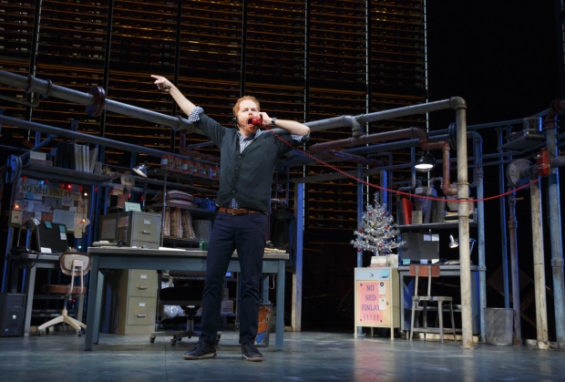 Jesse Tyler Ferguson in Becky Mode&#39;s Fully Committed, directed by Jason Moore, at the Lyceum Theatre.