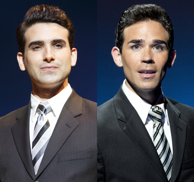 Mauricio Pérez and Dominic Scaglione Jr. will share the role of Frankie Valli in Broadway&#39;s Jersey Boys. 