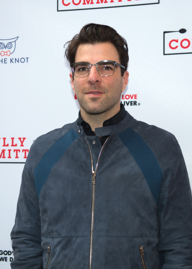 Zachary Quinto walks the red carpet at the opening of Fully Committed.