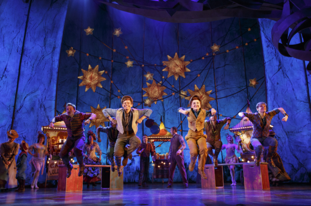 Andrew Keenan-Bolger, Sarah Charles Lewis, and the company of Tuck Everlasting perform Casey Nicholaw&#39;s energetic choreography. 
