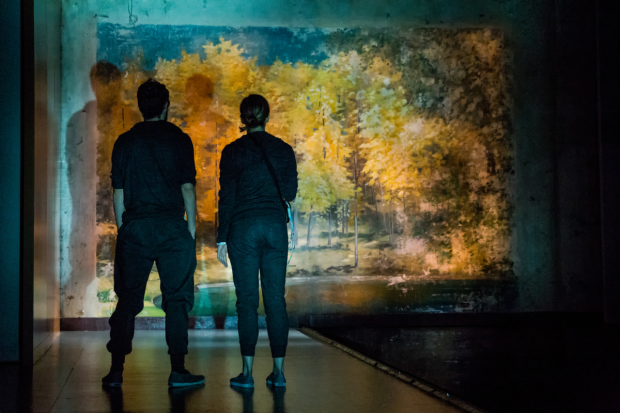 Carter Hudson and Susannah Flood in a scene from Lucy Prebble&#39;s The Effect at the Barrow Street Theatre.