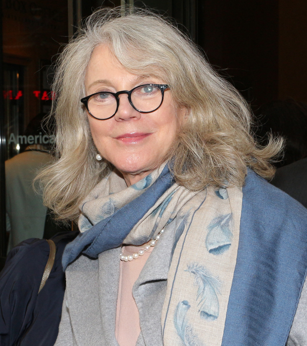 Blythe Danner poses for photos as she arrives for the performance.