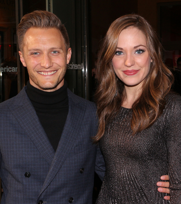 Nathan Johnson and Laura Osnes are ready for a night at the theater.