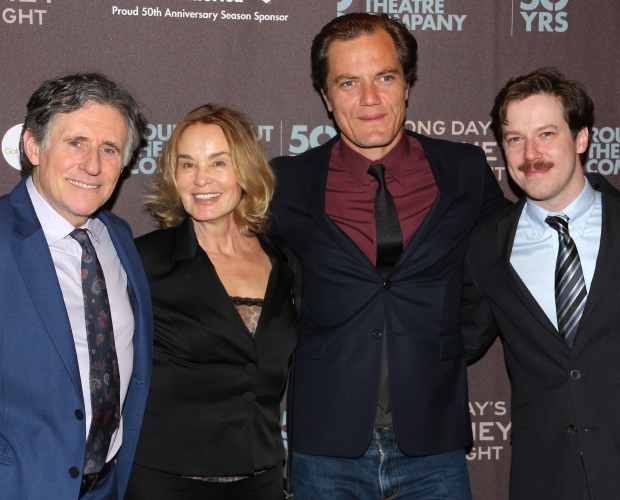 Gabriel Byrne, Jessica Lange, Michael Shannon, and John Gallagher Jr. are the Tyrone family of Eugene O&#39;Neill&#39;s Long Day&#39;s Journey Into Night.