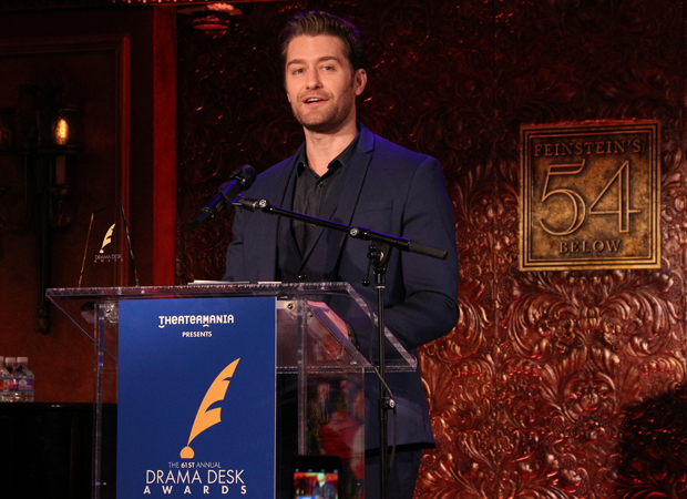 Matthew Morrison takes the podium to announce the 2016 Drama Desk Award nominations.