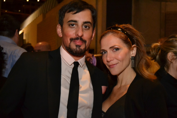Cast members Nehal Joshi and Ivy Vahanian at the opening night for Disgraced at Arena Stage.