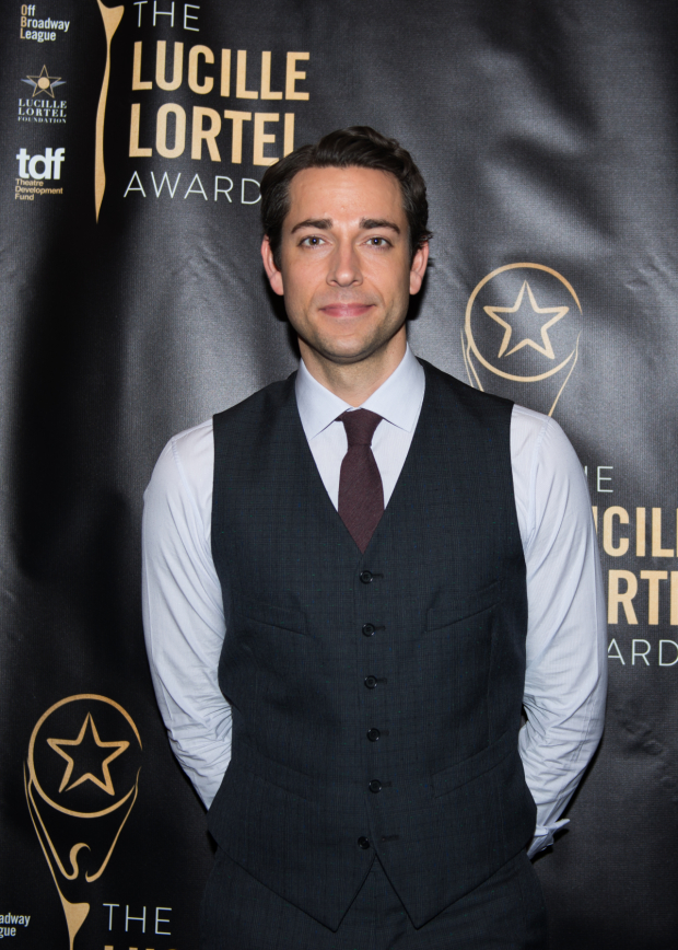 Zachary Levi, star of Broadway&#39;s She Loves Me, hosted the 31st annual Lucille Lortel Awards.