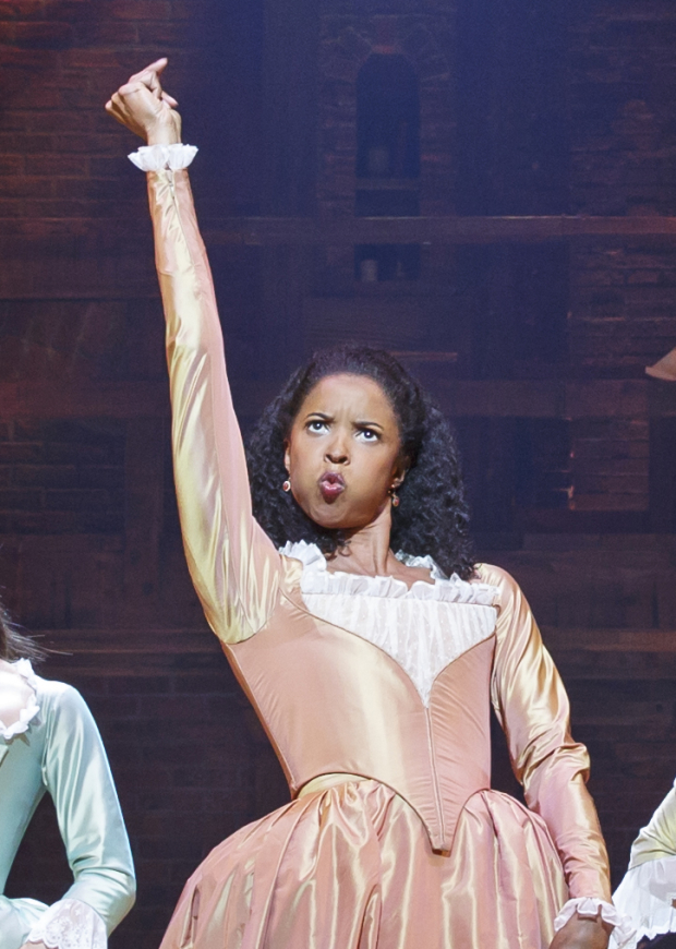 Renée Elise Goldsberry is a 2016 Tony Award nominee for her performance in Hamilton.