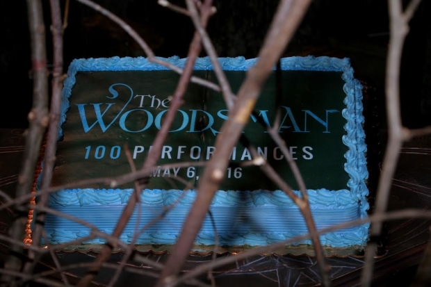 The official Woodsman 100th performance cake.