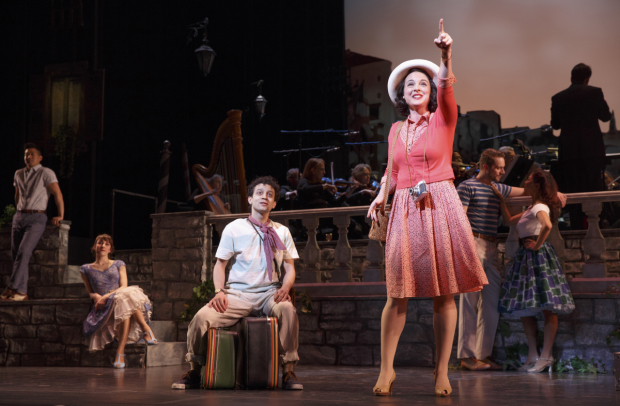 Zachary Infante plays tour guide Mauro and Melissa Errico plays American tourist Leona in Do I Hear a Waltz?