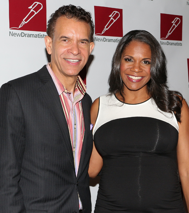 Brian Stokes Mitchell helps honor his Shuffle Along costar Audra McDonald at the 2016 New Dramatists luncheon.