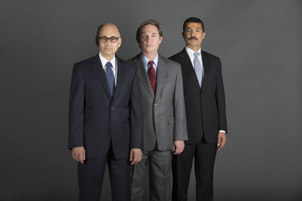Ned Eisenberg, Richard Thomas, and Khaled Nabawy star in Arena Stage&#39;s production of Camp David.