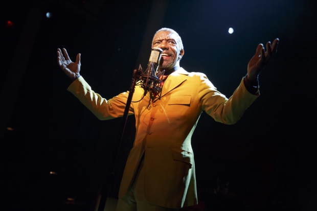 Vondie Curtis Hall takes to the mic in the new musical. 