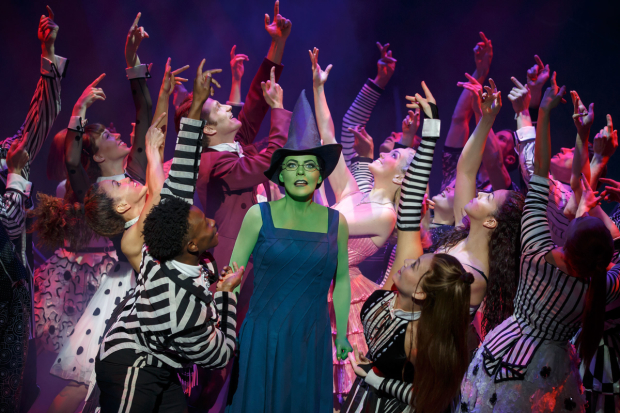 Rachel Tucker as Elphaba in the long-running Broadway production of Wicked.